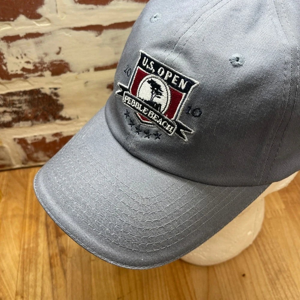 USGA 2010 US Open Pebble Beach Member Hat Blue Gray Adjustable Golf Cap